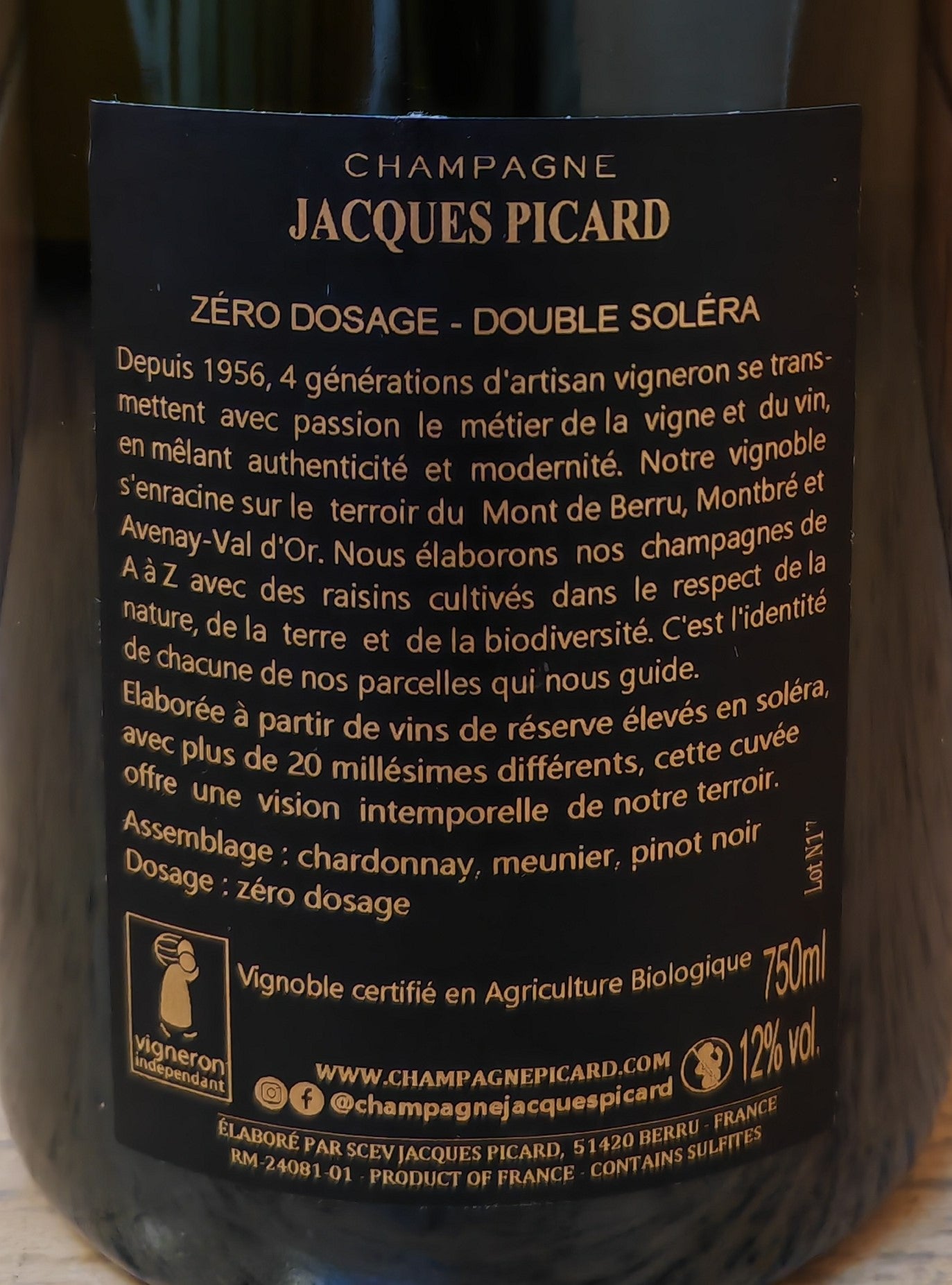 Jacques Picard Brut Nature - Double Soléra