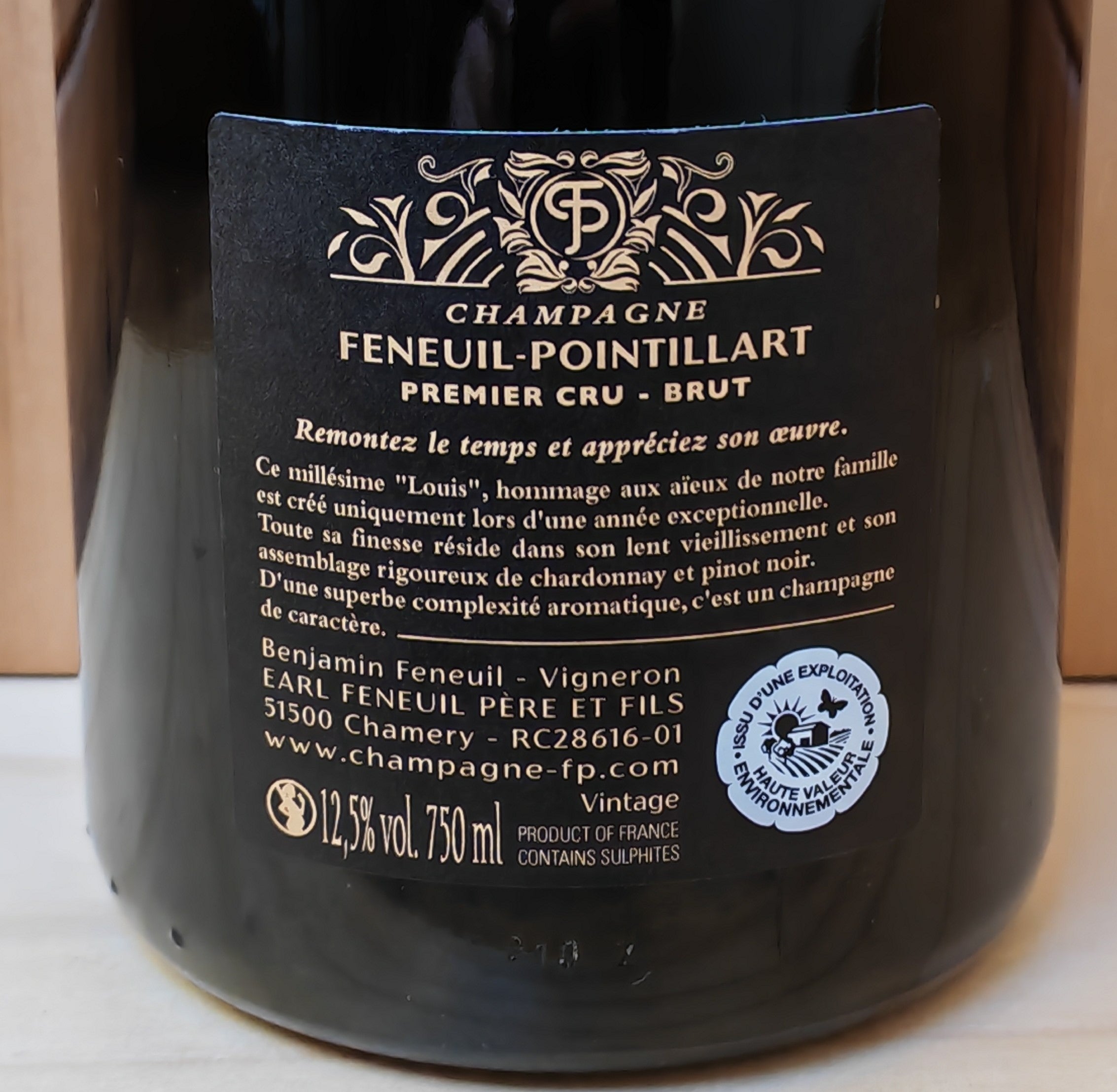 Feneuil-Pointillart Cuvée "Louis" Brut Millésime 2014 Premier Cru