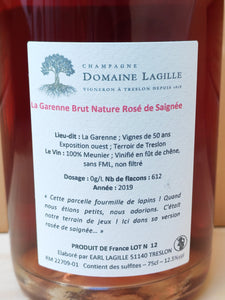 Domaine Lagille LA GARENNE Rosé de Saignée Brut Nature Année 2019